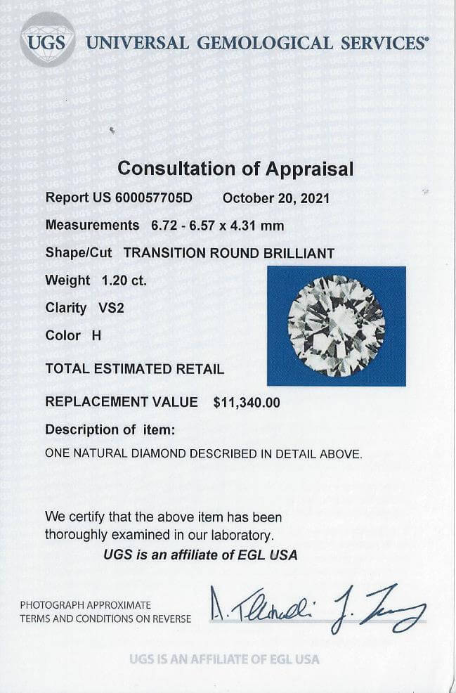 1.20c CERTIFIED H VS OLD CUT DIAMOND VINTAGE TRANSITIONAL EUROPEAN LOOSE NATURAL
