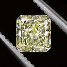 FANCY LIGHT YELLOW DIAMOND 0.89ct SQUARE RADIANT CUT NATURAL LOOSE PRINCESS 1ct