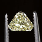 FANCY LIGHT YELLOW SHIELD CUT DIAMOND 0.84ct SUPERMAN TRILLION NATURAL LOOSE