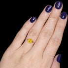 2.27ct YELLOW SAPPHIRE SOLITAIRE RING 14k ROSE GOLD NATURAL COCKTAIL ENGAGEMENT