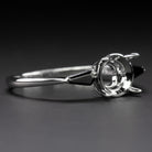 ONYX 6.5mm 6mm ROUND ENGAGEMENT RING SETTING KITE SHAPE GEOMETRIC MINIMALIST