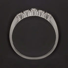 0.45ct NATURAL DIAMOND WEDDING BAND WHITE GOLD ESTATE STACKING RING 1/2 CARAT
