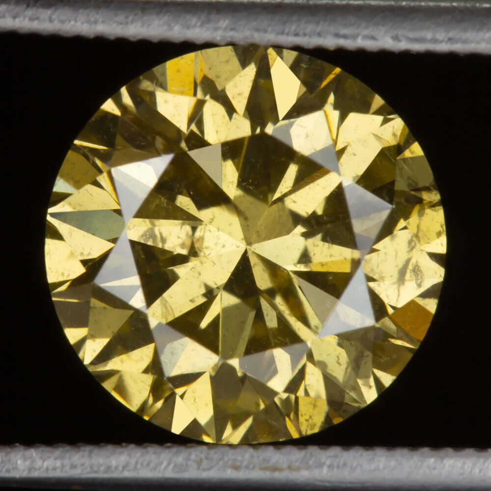 3.06ct FANCY YELLOW DIAMOND NATURAL ROUND CUT LOOSE UNTREATED CHAMPAGNE 3 CARAT Ivy & Rose