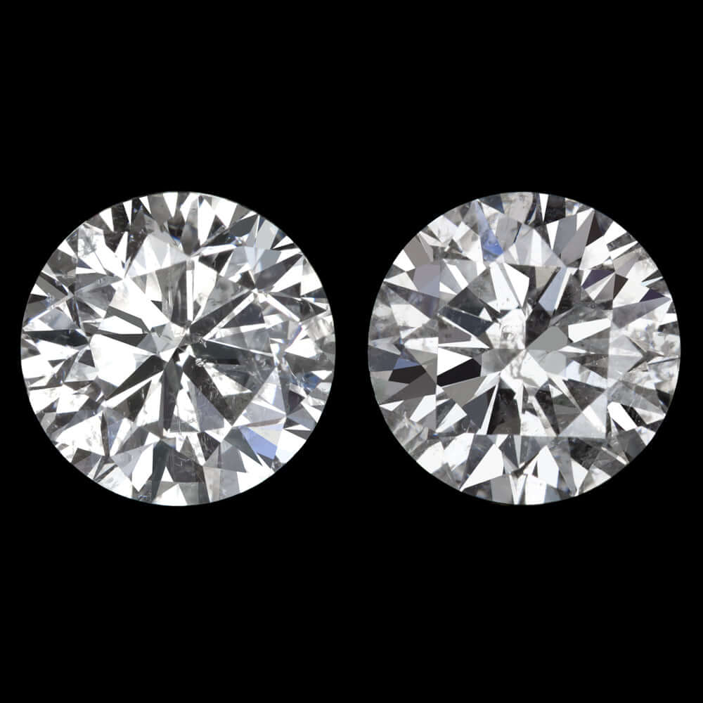 1.80ct VERY GOOD CUT NATURAL DIAMOND STUD EARRINGS ROUND BRILLIANT PAIR 2 CARAT