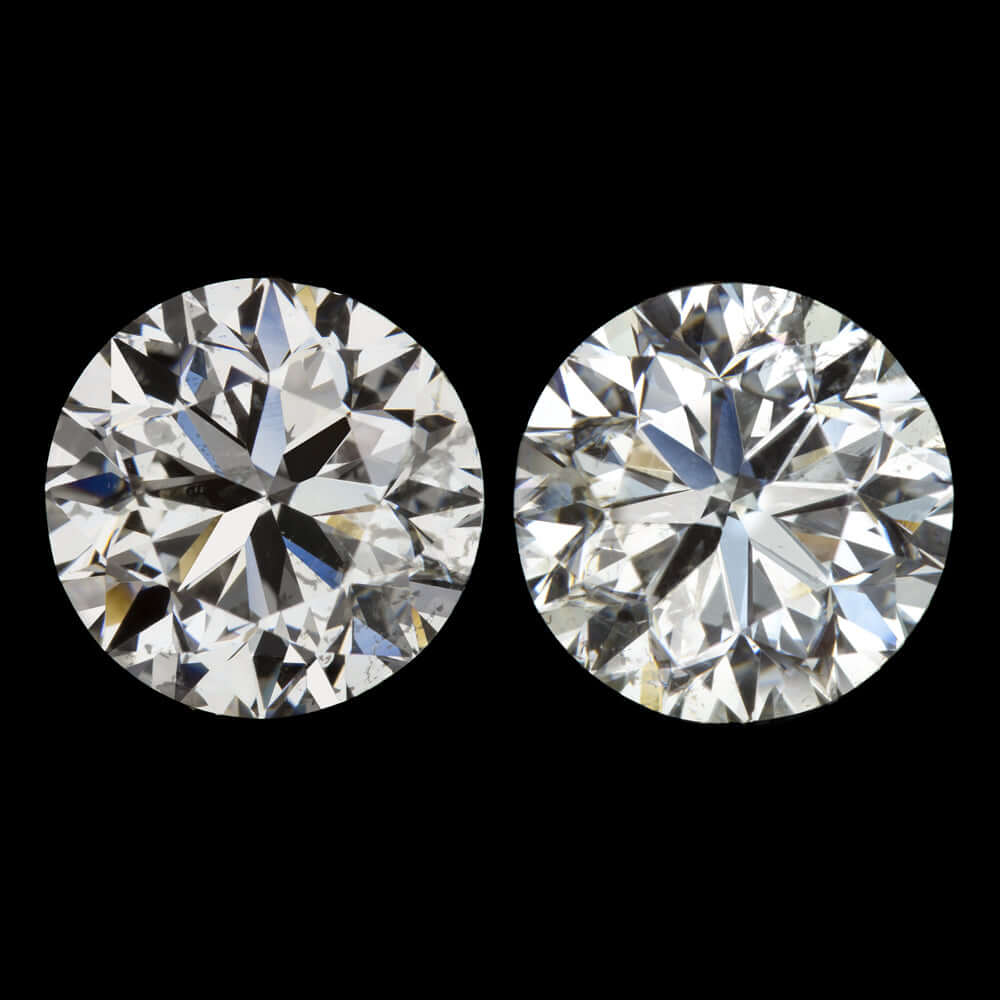 2.09ct VERY GOOD CUT NATURAL DIAMOND STUD EARRINGS WHITE CLEAN PAIR ROUND 2ct Ivy & Rose