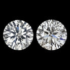 1.12ct VERY GOOD CUT NATURAL DIAMOND STUD EARRINGS MATCHING PAIR ROUND 1 CARAT