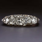 2 CARAT OLD MINE CUT DIAMOND BAND 1900 ANTIQUE VICTORIAN WEDDING RING VINTAGE