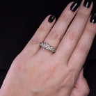 2 CARAT OLD MINE CUT DIAMOND BAND 1900 ANTIQUE VICTORIAN WEDDING RING VINTAGE