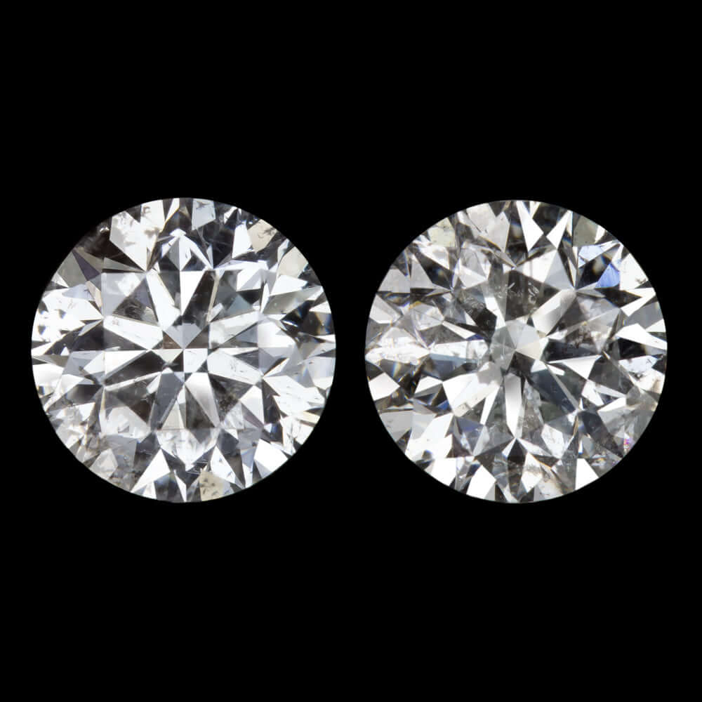 1.41ct EXCELLENT CUT DIAMOND STUD EARRINGS NATURAL ROUND BRILLIANT MATCHING PAIR