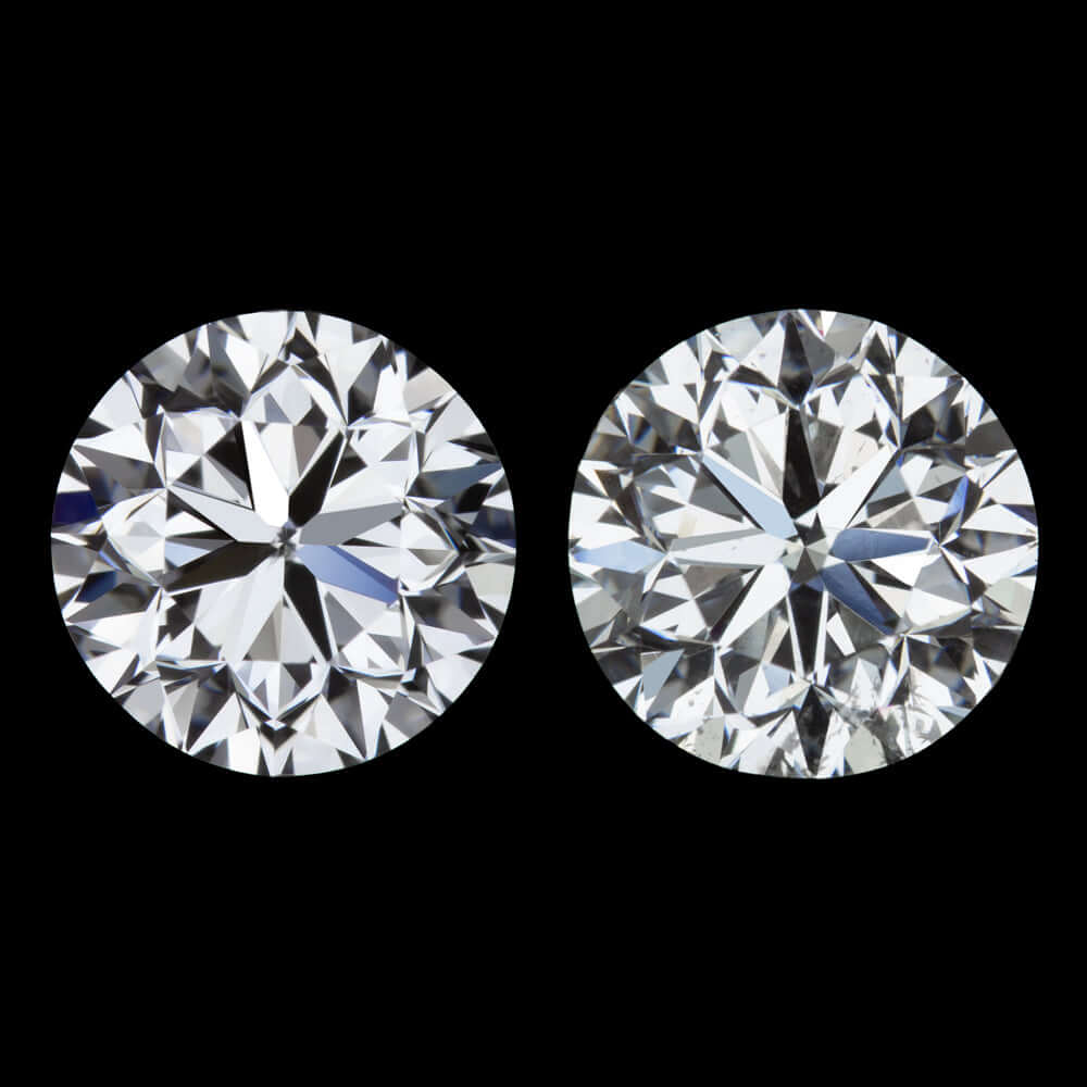 2 CARAT GIA CERTIFIED E-F SI2 DIAMOND STUD EARRINGS VERY GOOD CUT ROUND PAIR 2ct