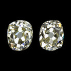 1.15ct O-P VS1-SI1 OLD MINE DIAMOND STUD EARRINGS ANTIQUE VINTAGE MATCHING PAIR