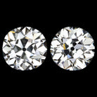 5.08ct K VS1-VS2 VINTAGE DIAMOND STUD EARRINGS OLD EUROPEAN CUT ANTIQUE 5 CARAT