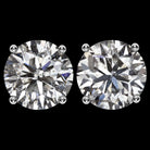3.02ct VERY GOOD CUT NATURAL DIAMOND STUD EARRINGS ROUND BRILLIANT PAIR 3 CARAT