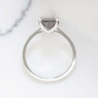 3.06ct BI COLOR TOURMALINE SOLITAIRE RING COCKTAIL WHITE GOLD PURPLE EMERALD CUT