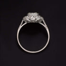 2.24ct VINTAGE STYLE DIAMOND ENGAGEMENT RING PLATINUM HALO ROUND CUT CLUSTER