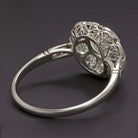 2.24ct VINTAGE STYLE DIAMOND ENGAGEMENT RING PLATINUM HALO ROUND CUT CLUSTER