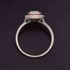1 CARAT OLD EUROPEAN CUT DIAMOND VINTAGE ENGAGEMENT RING RUBY PLATINUM ART DECO