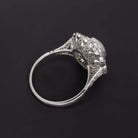 2.15ct J SI2 ROUND CUT DIAMOND RING PLATINUM COCKTAIL VINTAGE STYLE HALO