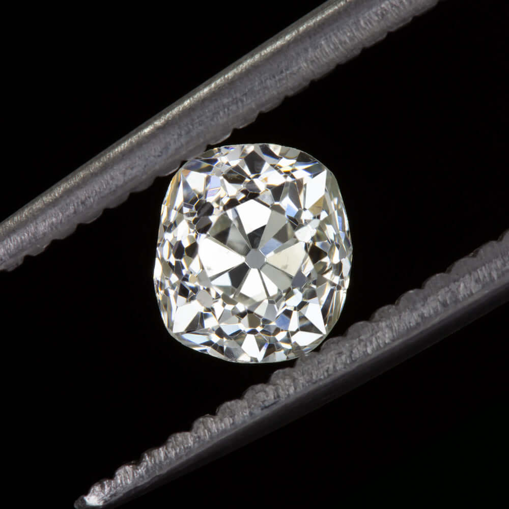 0.87c GIA CERTIFIED OLD MINE CUT DIAMOND ANTIQUE CUSHION BRILLIANT ESTATE LOOSE