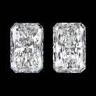 1.83ct GIA CERTIFIED F-G SI1-SI2 RADIANT CUT DIAMOND 7mm LONG STUD EARRINGS PAIR