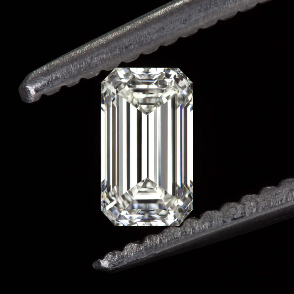 1/2 CARAT H-I VS1 DIAMOND LONG EMERALD CUT NATURAL 1.70 RATIO LOOSE ENGAGEMENT