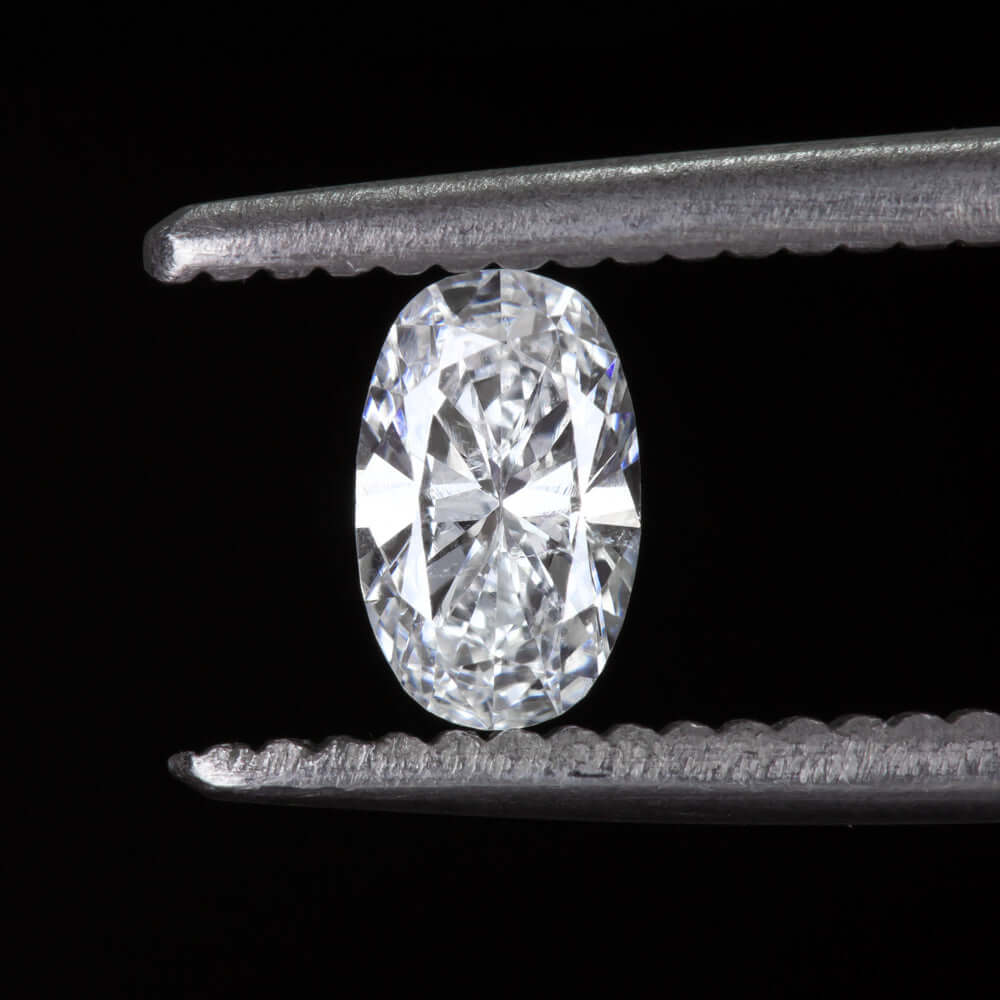 0.42ct D SI2 OVAL CUT DIAMOND 6.29mm LONG SHAPE COLORLESS LOOSE NATURAL 1/2ct