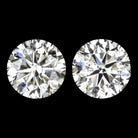 2ct VERY GOOD CUT NATURAL DIAMOND STUD EARRINGS J SI2 ROUND BRILLIANT CUT PAIR