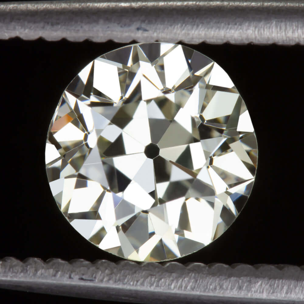 1.57ct OLD EUROPEAN CUT DIAMOND M VVS2 VINTAGE ANTIQUE ART DECO NATURAL ESTATE