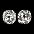 1.44ct J-K SI1 OLD MINE CUT DIAMOND STUD EARRINGS VINTAGE PAIR 1.5 CARAT ANTIQUE