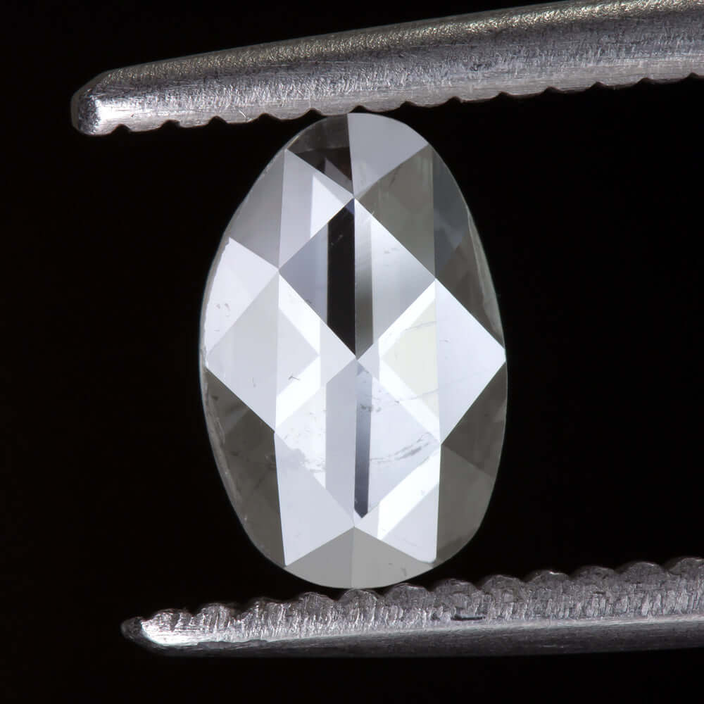 0.70ct OVAL ROSE CUT DIAMOND 8mm LONG F-G SI LOOSE NATURAL ENGAGEMENT 3/4 CARAT