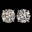 2ct DIAMOND STUD EARRINGS EXCELLENT CUT NATURAL ROUND BRILLIANT MATCHING PAIR