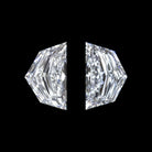 E VVS-VS CADILLAC CUT DIAMOND MATCHING PAIR .65ct EPAULETTE STUD EARRINGS ACCENT