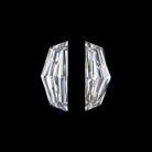 F-G VVS CADILLAC CUT DIAMOND MATCHING PAIR 0.36ct EPAULETTE STUD EARRINGS ACCENT