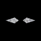 E-F VVS-VS KITE SHAPE CUT DIAMOND MATCHING PAIR STUD EARRINGS NATURAL ACCENT