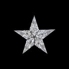 0.20ct E-F VVS-VS KITE DIAMOND LAYOUT 8mm STAR SHAPE PENDANT NECKLACE NATURAL