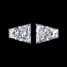 0.61ct E-F VVS-VS TRAPEZOID BRILLIANT CUT DIAMOND MATCHING PAIR TAPERED BAGUETTE