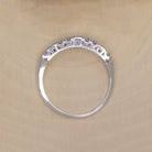 VINTAGE 1 CARAT F-G VVS-VS DIAMOND CLUSTER BAND 14K WHITE GOLD RING ESTATE 1ct