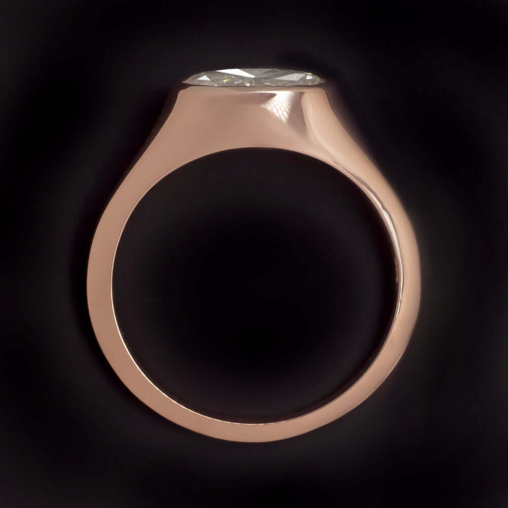 1 CARAT NATURAL DIAMOND EAST WEST RING ROSE GOLD OVAL SHAPE ENGAGEMENT COCKTAIL