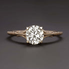1 CARAT ROUND CUT DIAMOND ENGAGEMENT RING VINTAGE STYLE SOLITAIRE ROSE GOLD 1ct