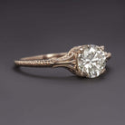 1 CARAT ROUND CUT DIAMOND ENGAGEMENT RING VINTAGE STYLE SOLITAIRE ROSE GOLD 1ct