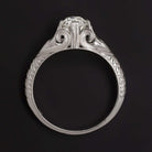3/4 CARAT OLD EUROPEAN CUT DIAMOND ENGAGEMENT RING VINTAGE STYLE WHITE GOLD