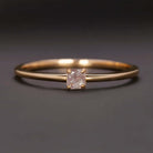 FANCY PINK DIAMOND SOLITAIRE RING CUSHION SHAPE 14K ROSE GOLD PROMISE ENGAGEMENT