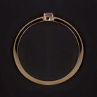 FANCY PINK DIAMOND SOLITAIRE RING CUSHION SHAPE 14K ROSE GOLD PROMISE ENGAGEMENT