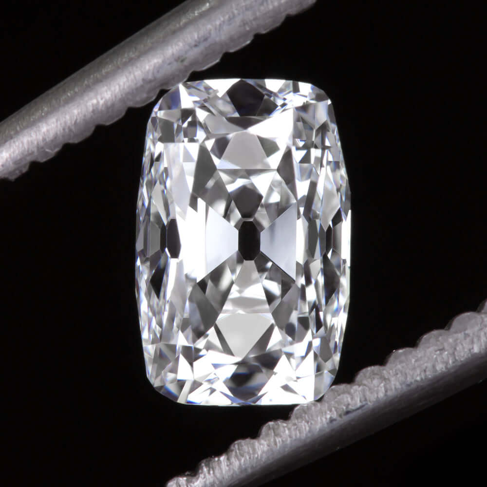 1 CARAT GIA CERTIFIED F VS2 OLD MINE CUT DIAMOND VINTAGE ELONGATED CUSHION LOOSE