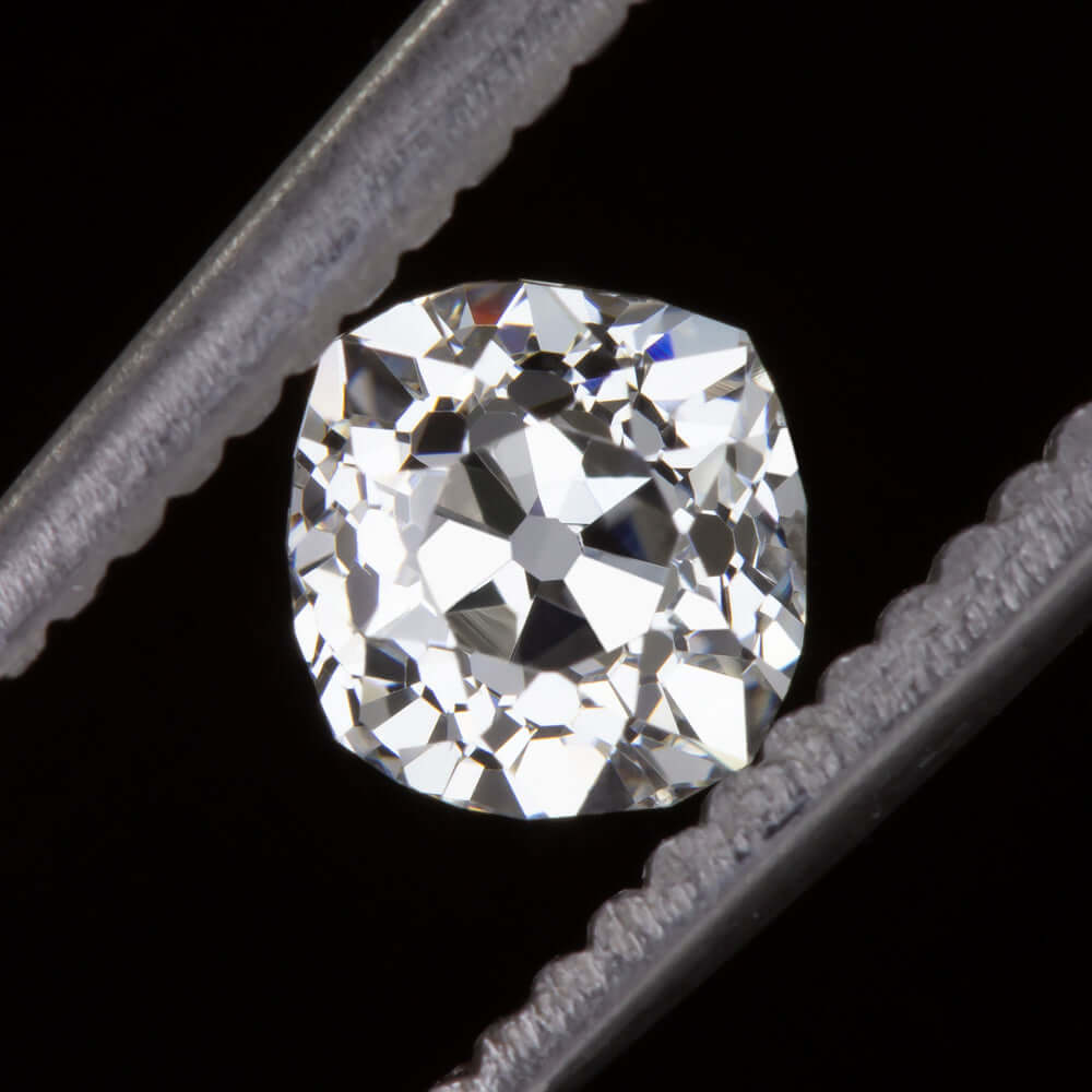 0.72ct E SI1-SI2 OLD MINE CUT DIAMOND ANTIQUE NATURAL LOOSE CUSHION ESTATE 3/4ct