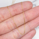 SOLID 10K YELLOW GOLD 18in CHAIN 0.9mm CABLE THIN CLASSIC LADIES NECKLACE DAINTY