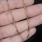SOLID 14K YELLOW GOLD 21 INCH BOX CHAIN 1.4mm CLASSIC MENS LADIES NECKLACE PLAIN