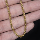 SOLID 18K YELLOW GOLD 33 GRAM TWISTED ROPE CHAIN 3.2mm 30in MENS LADIES NECKLACE
