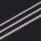 2 CARAT VERY GOOD CUT DIAMOND TENNIS BRACELET 14K WHITE GOLD ROUND BRILLIANT