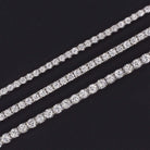 3 CARAT VERY GOOD CUT DIAMOND TENNIS BRACELET 14K WHITE GOLD ROUND BRILLIANT